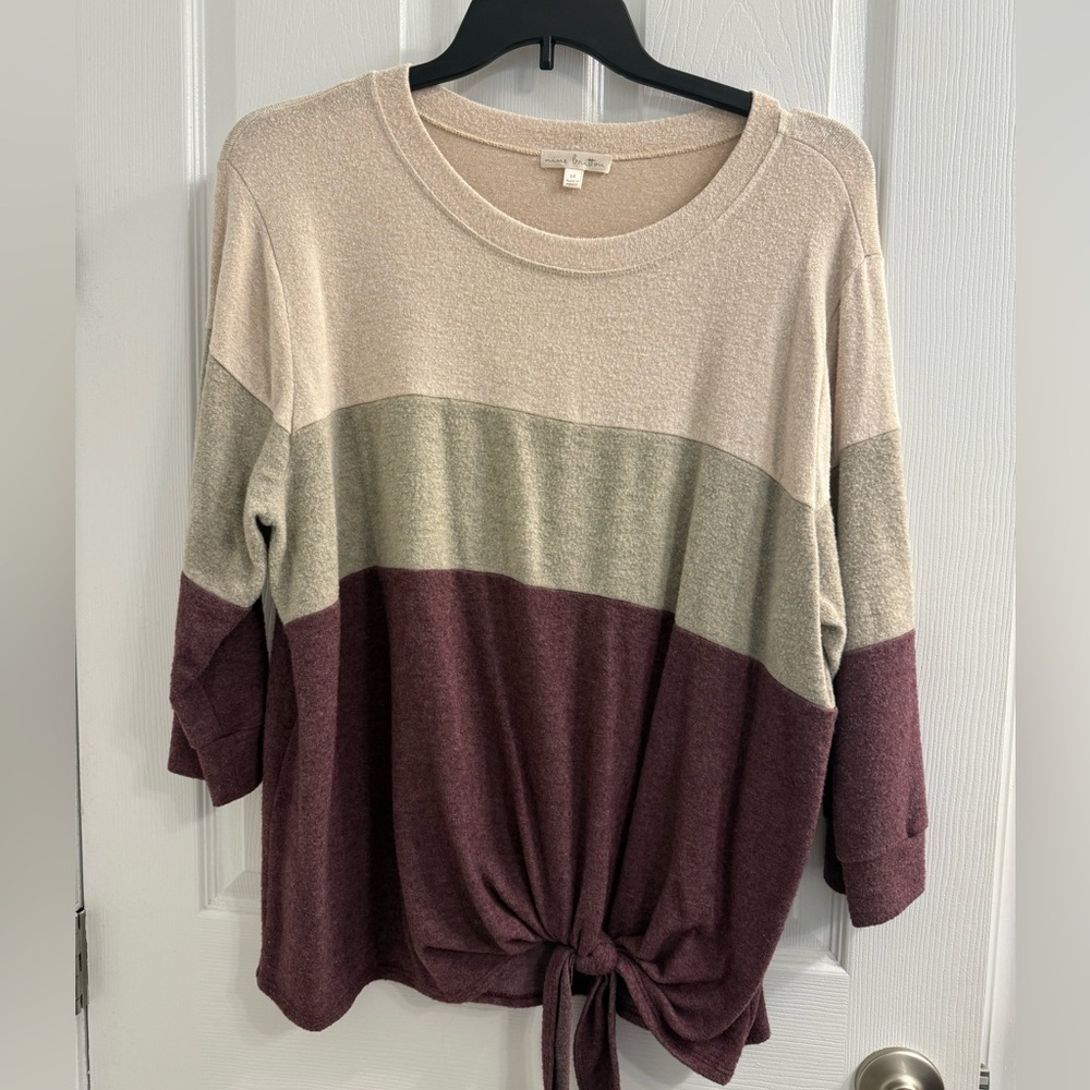 Stitchfix Nine Britton 3/4 Sleeve Tie Sweater Size 1X